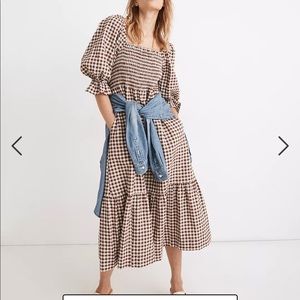 Madewell Lucie  Smocked MIDI Dress
